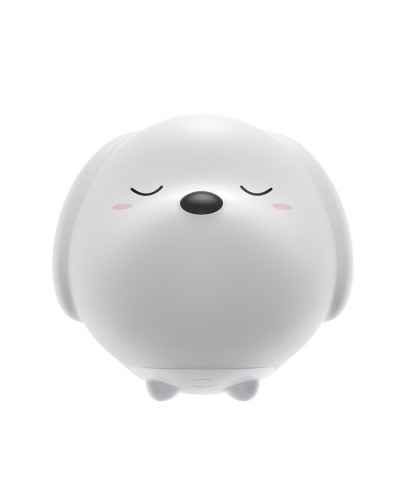 Lampă de Veghe LED Baseus Cute Series Doggie, Silicon Moale, RGB, Touch Control, 1100 mAh - Alb