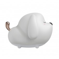 Lampă de Veghe LED Baseus Cute Series Doggie, Silicon Moale, RGB, Touch Control, 1100 mAh - Alb
