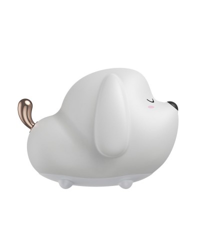 Lampă de Veghe LED Baseus Cute Series Doggie, Silicon Moale, RGB, Touch Control, 1100 mAh - Alb