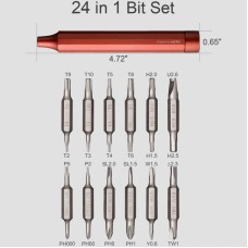 Surubelnita Electrica de precizie Xiaomi HOTO QWLSD004, 24-in-1, Aluminiu - Rosu