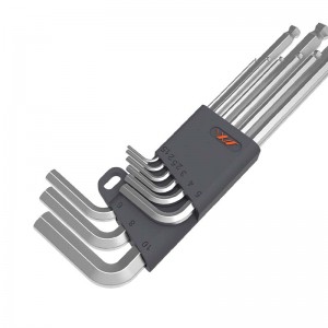 Set chei hexagonale JIMI Home, Inox, 1.5-10 mm, 9 buc, Argintiu