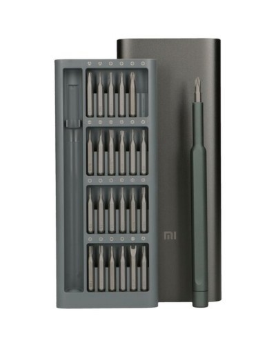Set surubelnita de precizie Xiaomi Wiha MJJXLSD002QW, 24 biti otel S2, cutie aliaj aluminiu - Gri
