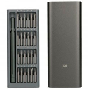 Set surubelnita de precizie Xiaomi Wiha MJJXLSD002QW, 24 biti otel S2, cutie aliaj aluminiu - Gri