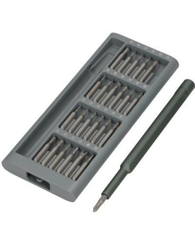 Set surubelnita de precizie Xiaomi Wiha MJJXLSD002QW, 24 biti otel S2, cutie aliaj aluminiu - Gri