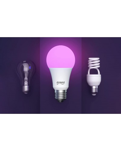 Bec Inteligent LED GOSUND WB4, Wi-Fi RGB + W, 8W, 800lm, clasa A+, E27