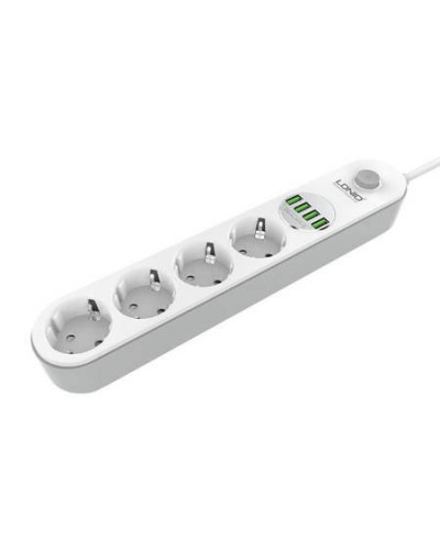 Incarcator Prelungitor LDNIO SE4432, 4 prize AC, 4x USB, 10A, 2500W, 2m - Alb Incarcator Prelungitor LDNIO SE4432, 4 prize AC, 4x USB, 10A, 2500W, 2m - Alb