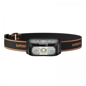 Lanterna Frontala LED SUPERFIRE HL05-E, 2W, 120lm, IP44, 800 mAh - Negru