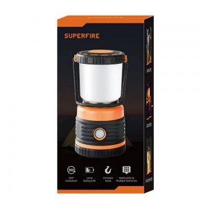 Lampa LED Camping Superfire T39, 12W, 850lm, IP45, 4 moduri - Negru
