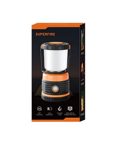 Lampa LED Camping Superfire T39, 12W, 850lm, IP45, 4 moduri - Negru Lampa LED Camping Superfire T39, 12W, 850lm, IP45, 4 moduri - Negru