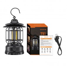 Lanterna Camping LED Superfire T51, 5W, Type-C, 1400 mAh, IP43 - Negru