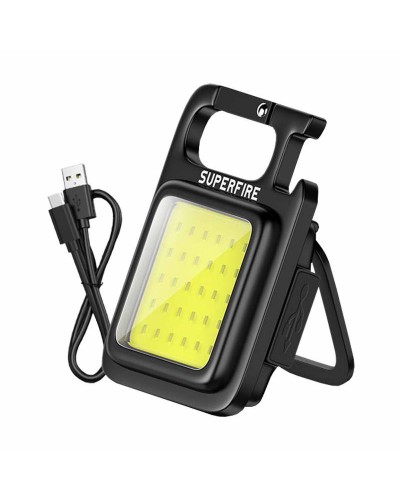 Lanterna LED Superfire MX16, 600lm, 500mAh, USB-C, IP44, 9W - Negru