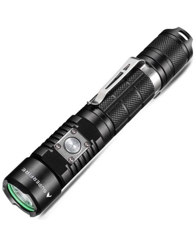 Lanterna LED SUPERFIRE A3-S, 10W, 1100lm, IP67, USB-C, Aluminiu - Negru