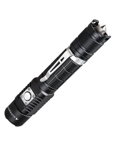 Lanterna LED SUPERFIRE A3-S, 10W, 1100lm, IP67, USB-C, Aluminiu - Negru Lanterna LED SUPERFIRE A3-S, 10W, 1100lm, IP67, USB-C, Aluminiu - Negru
