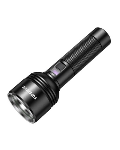 Lanterna LED SUPERFIRE D18, 36W, 2000lm, IP44, 5200mAh, Aluminiu - Negru