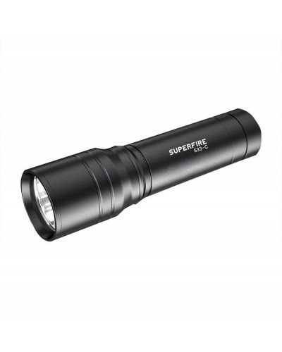 Lanterna LED SUPERFIRE S33-C, 5W, 210lm, IP43, 800mAh, Aluminiu - Negru