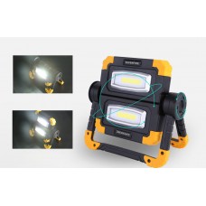 Proiector LED Portabil SUPERFIRE G7, Acumulator 5000mAh, 600-1000 lumeni, 2x10W - Negru