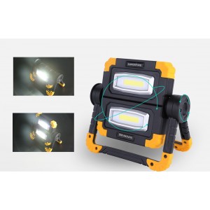 Proiector LED Portabil SUPERFIRE G7, Acumulator 5000mAh, 600-1000 lumeni, 2x10W - Negru