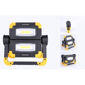 Proiector LED Portabil SUPERFIRE G7, Acumulator 5000mAh, 600-1000 lumeni, 2x10W - Negru