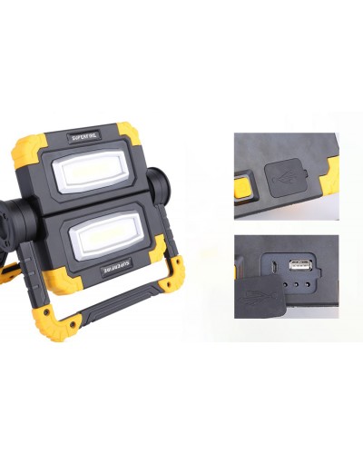 Proiector LED Portabil SUPERFIRE G7, Acumulator 5000mAh, 600-1000 lumeni, 2x10W - Negru