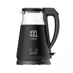 Fierbator Electric DEERMA SH90W, 1500-1700W, Control Temperatura, Capacitate 1.7L - Negru