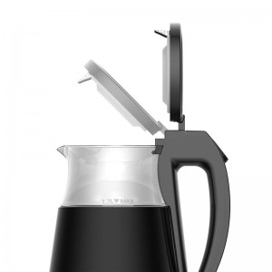 Fierbator Electric DEERMA SH90W, 1500-1700W, Control Temperatura, Capacitate 1.7L - Negru