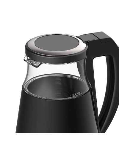 Fierbator Electric DEERMA SH90W, 1500-1700W, Control Temperatura, Capacitate 1.7L - Negru