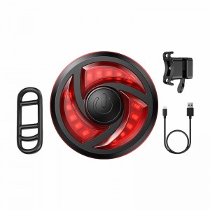 Lumină Bicicletă Spate Superfire BTL02, LED, 3W, Senzor Inteligent, IP44, Negru