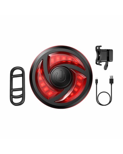 Lumină Bicicletă Spate Superfire BTL02, LED, 3W, Senzor Inteligent, IP44, Negru