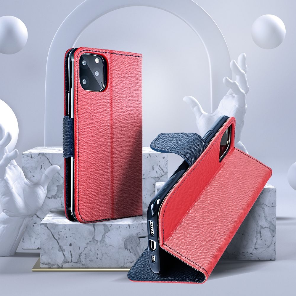 Husă Realme C55 Fancy Book detaliu portofel Roșu/Albastru
