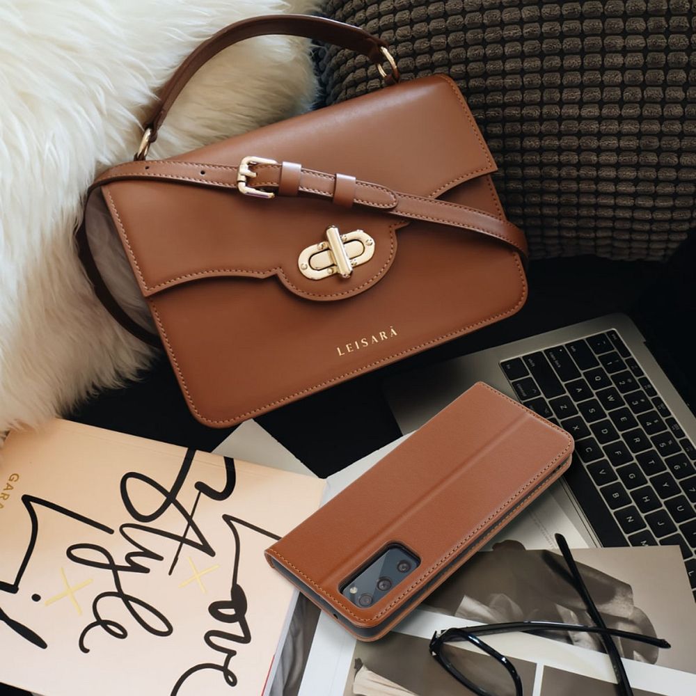 Husă Xiaomi Redmi Note 12 Pro Plus 5G Leather Smart Pro tip carte Maro - interior