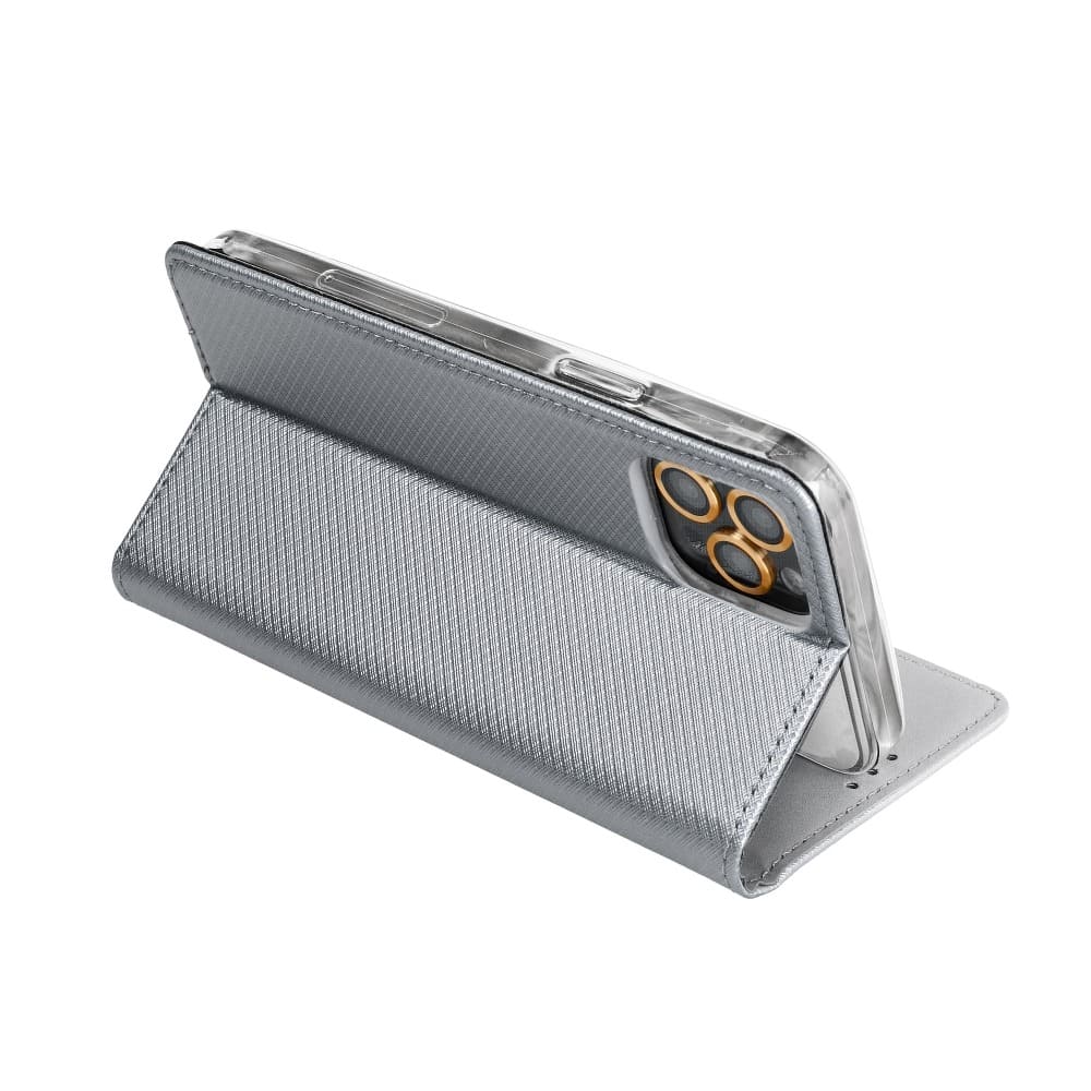 Husă Samsung Galaxy S5 Smart Book Case tip carte Gri