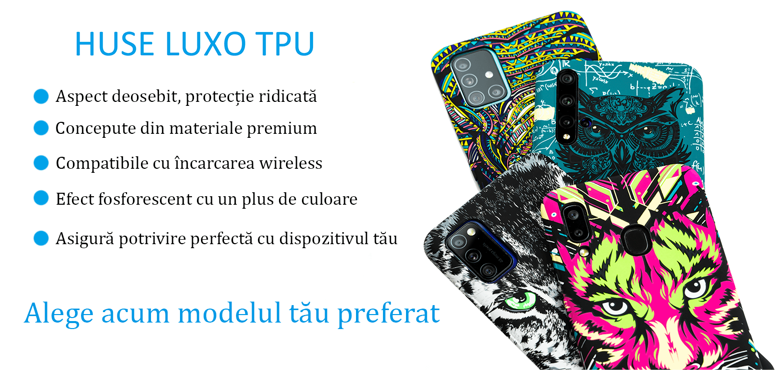 Husă LUXO TPU efect fosforescent verde pe întuneric