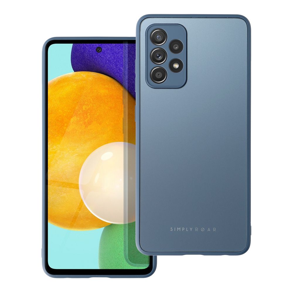 Husa Samsung Galaxy A52 ROAR Matte Glass albastru - spate sticlă mată anti-amprente