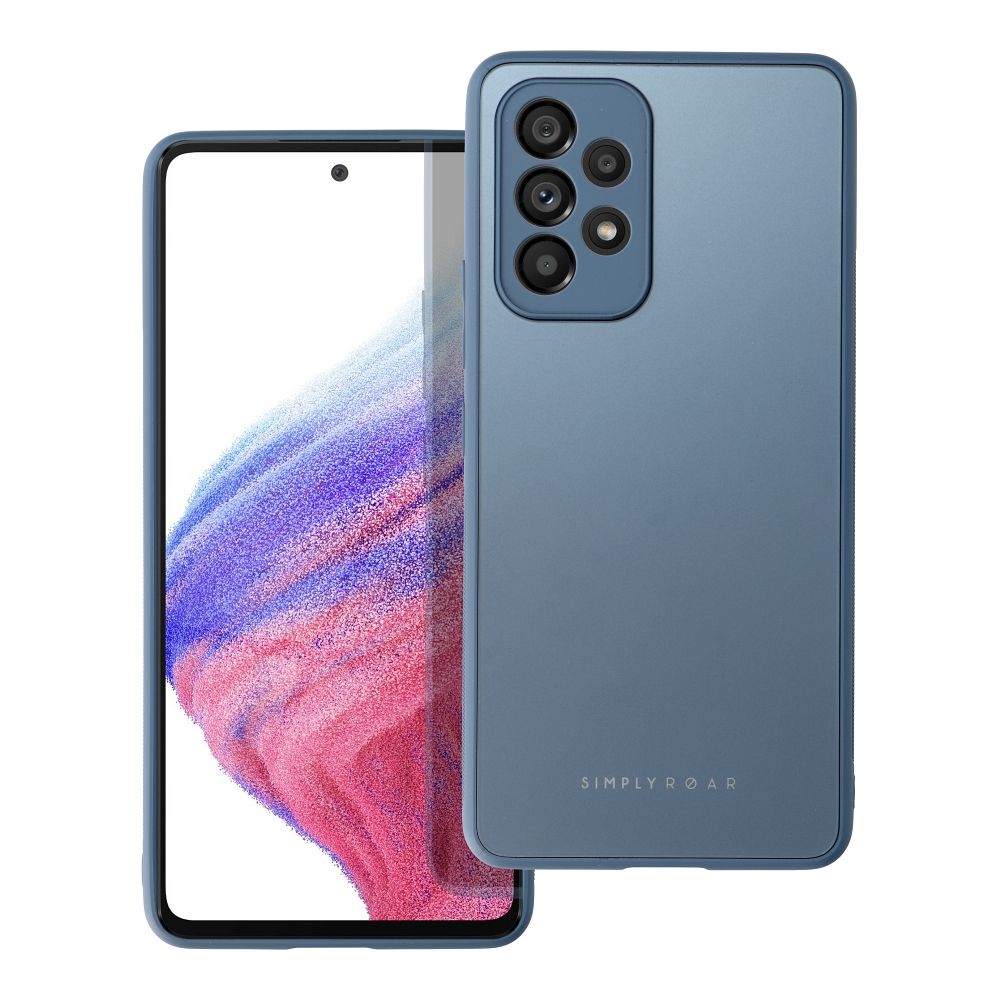 Husa Samsung Galaxy A53 5G ROAR Matte Glass albastru - spate sticlă mată anti-amprente