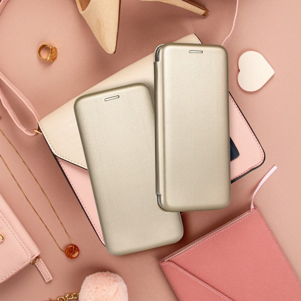 Husă Samsung Galaxy A13 5G A04s MANGUSTA Elegance Auriu - vedere interior cu buzunar card lateral și shell TPU