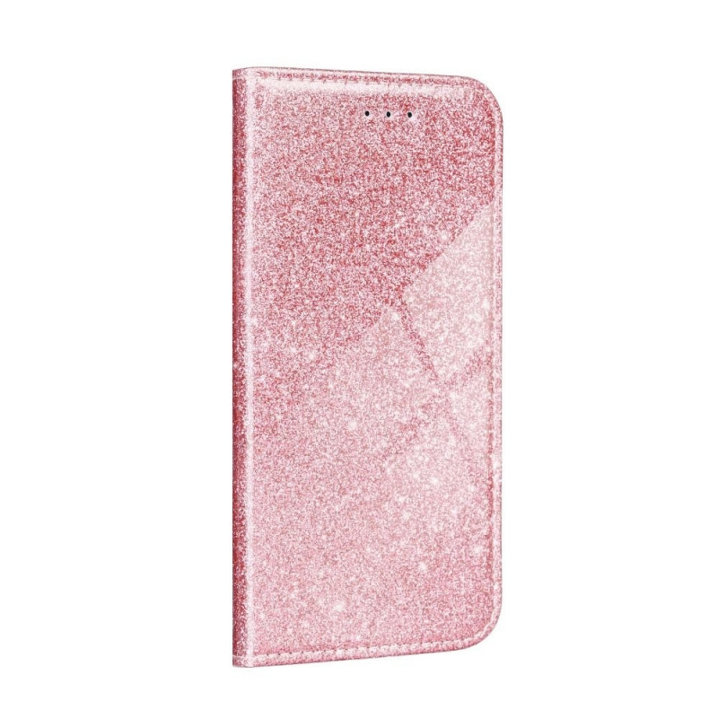 Husă Samsung Galaxy A02s Shining Case Book tip carte Roz