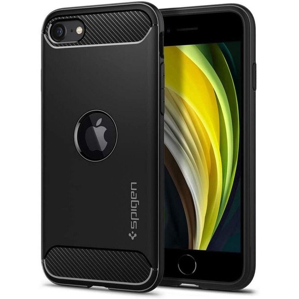 Husa Antisoc iPhone SE 2020 / SE 2022 SPIGEN Rugged Armor - Negru