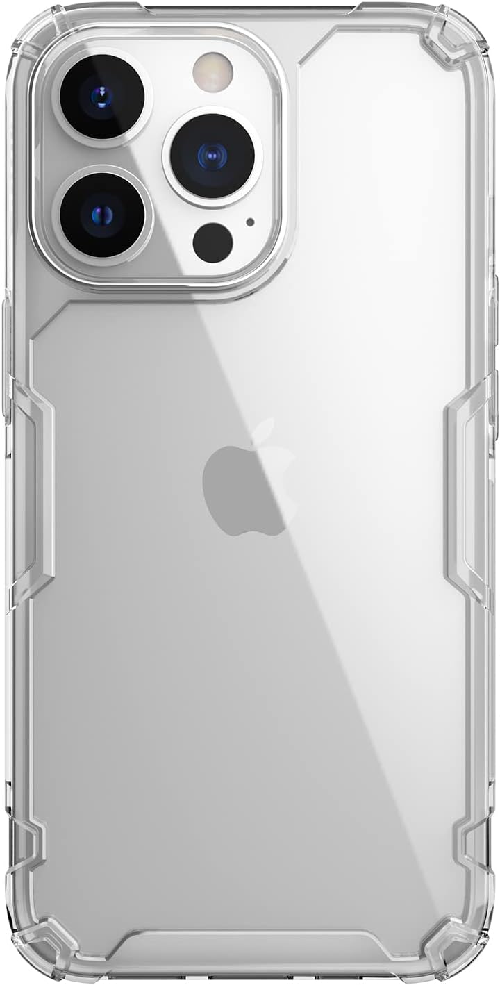 Husă iPhone 13 Pro Nillkin Nature TPU Pro Transparentă, ramă albă