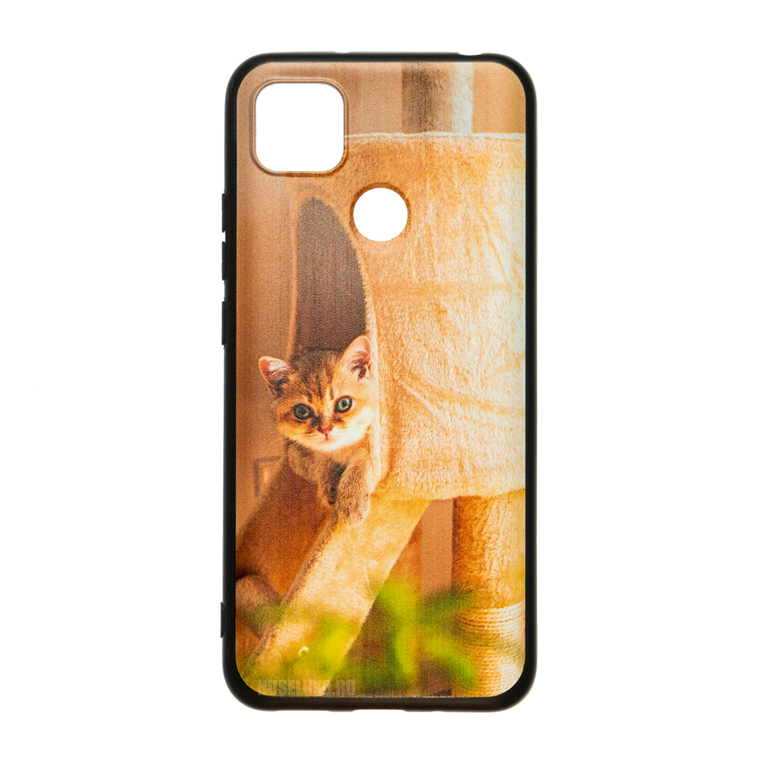Husă Xiaomi Redmi 9C TPU Design Orange Cat