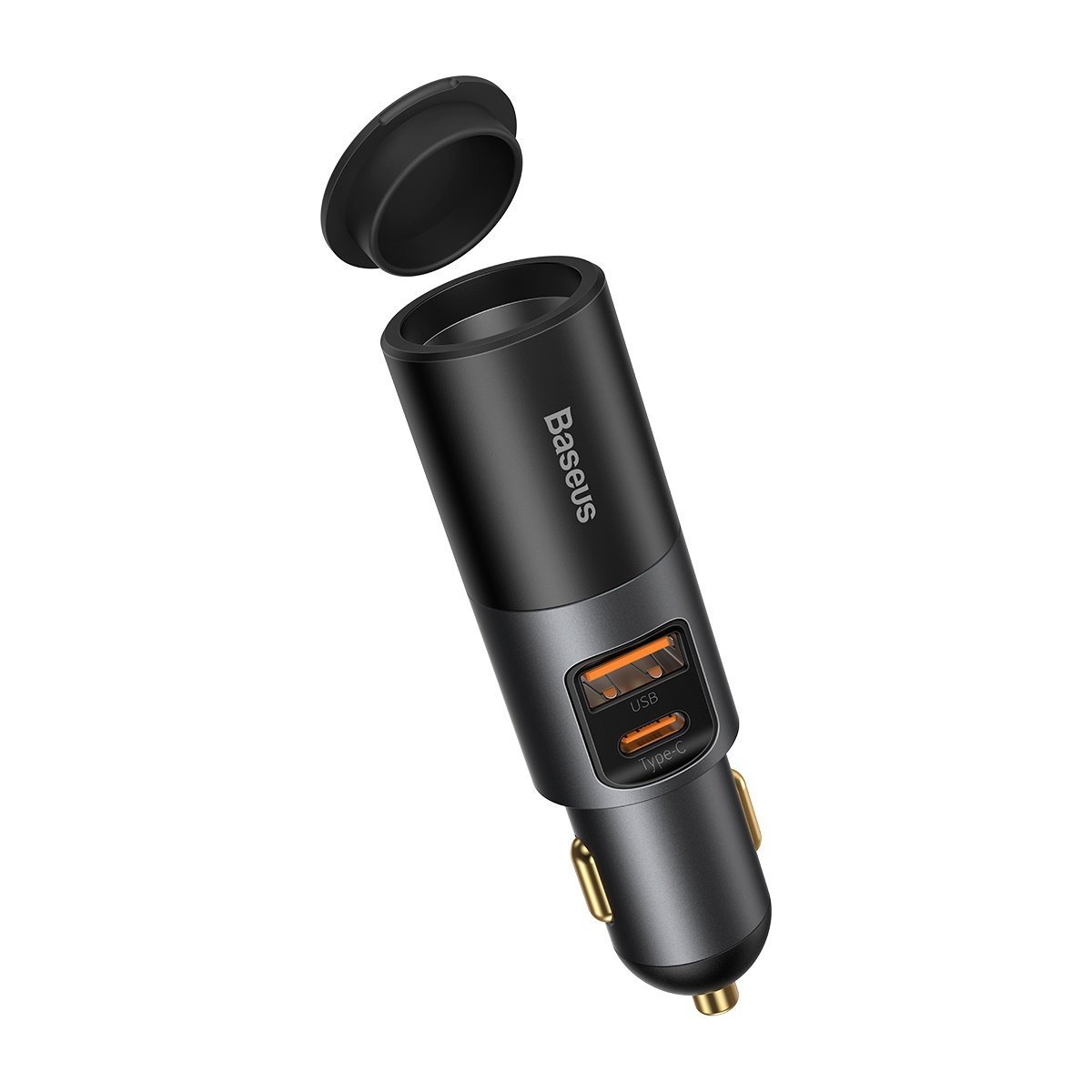Incarcator Auto Baseus Share Together Fast Charge cu extensie pentru bricheta 1x USB, 1x USB C, 120W - Gri Incarcator Auto Baseus Share Together Fast Charge cu extensie pentru bricheta 1x USB, 1x USB C, 120W - Gri