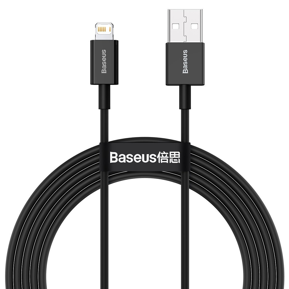 Cablu Baseus Superior Series USB la Lightning 2.4A 1m Negru