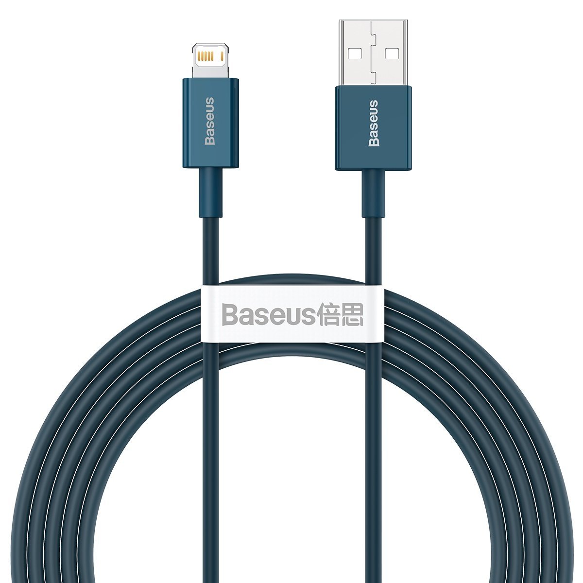 Cablu Baseus Superior Series USB la Lightning 2.4A 2m Albastru