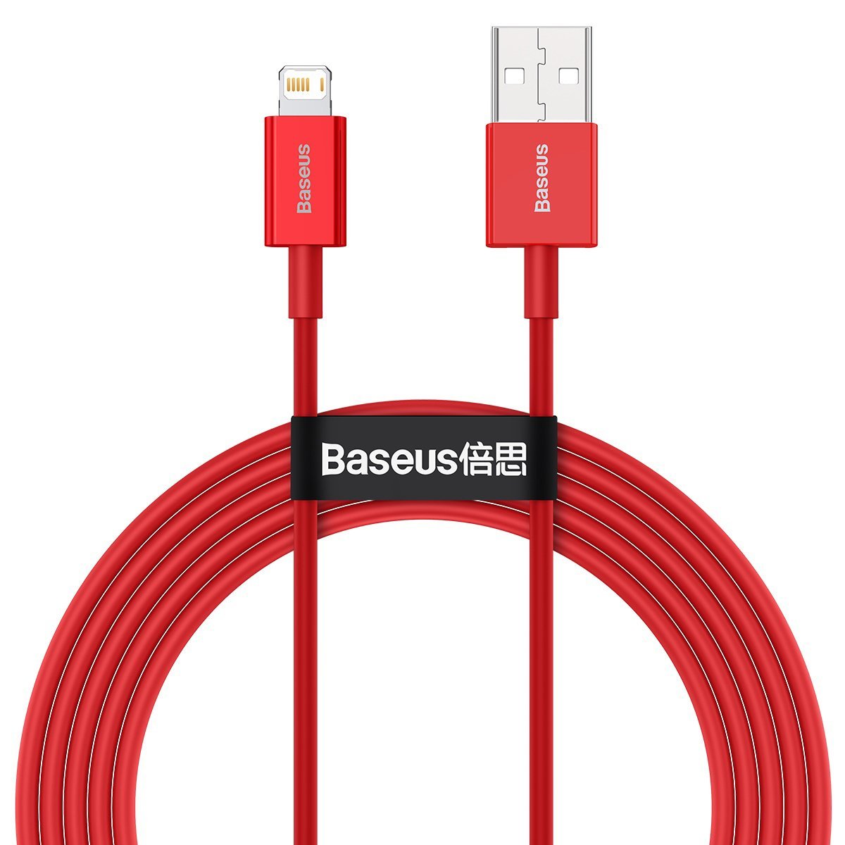 Cablu Baseus Superior Series USB la Lightning 2.4A 2m Roșu