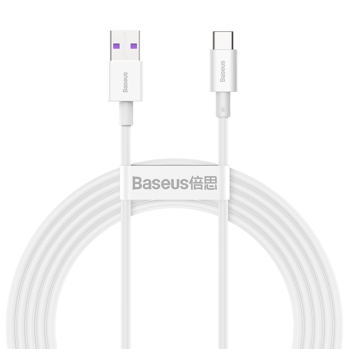 Cablu BASEUS Superior Series USB to Type-C, 66W, 2m - Alb