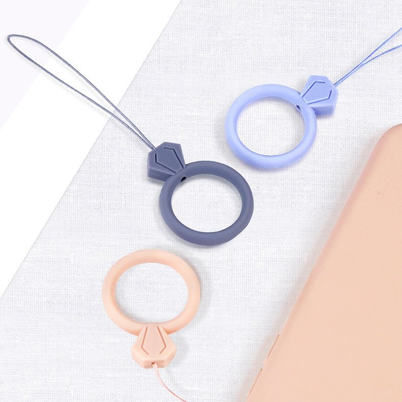 Șnur de deget pentru telefon cu inel silicon - variante de culori disponibile