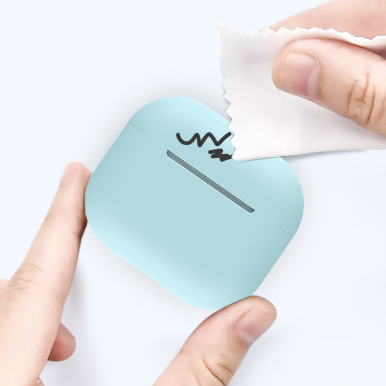 Husă AirPods 1 / 2 din silicon TPU negru - protecție anti-șoc cu decupaje precise