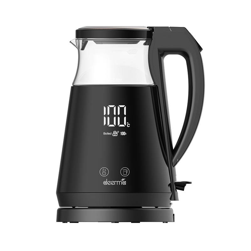 Fierbator Electric DEERMA SH90W, 1500-1700W, Control Temperatura, Capacitate 1.7L - Negru