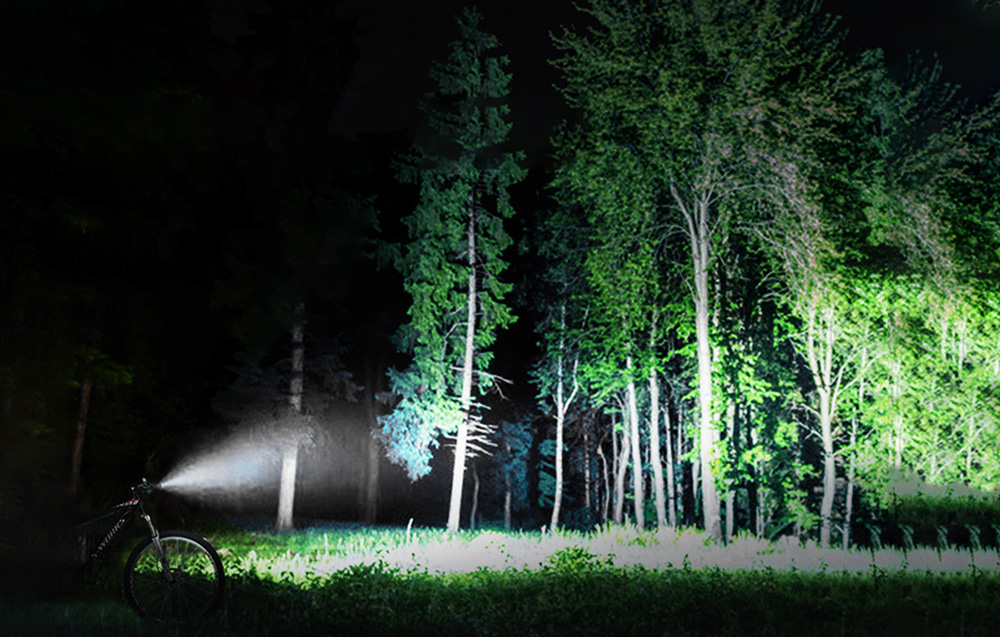Lanterna bicicleta Superfire BL10 detalii moduri iluminare si incarcare Micro-USB